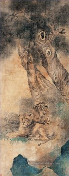 Xuyang lions Peinture à l'huile